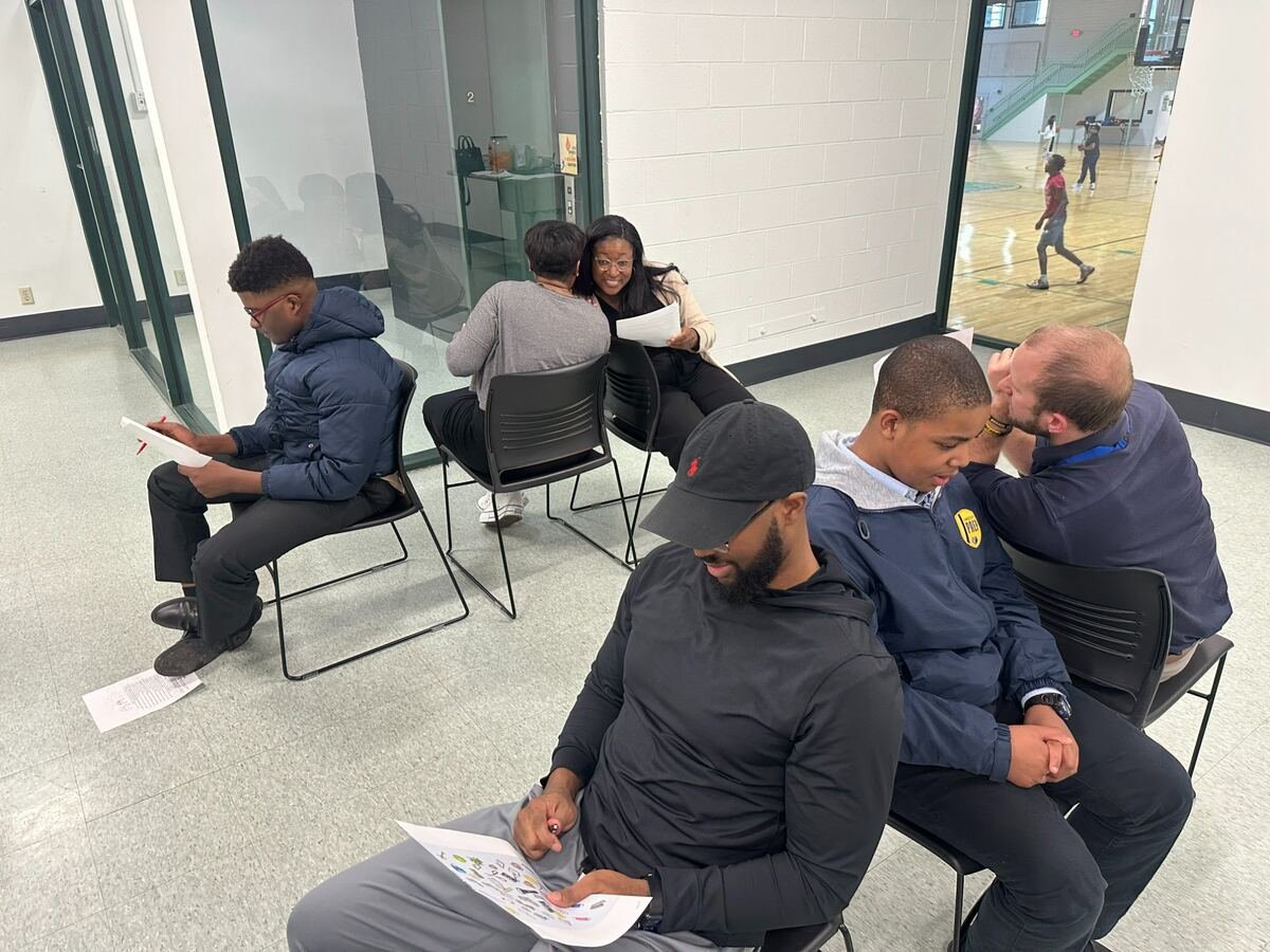 MYDG small group mentoring session